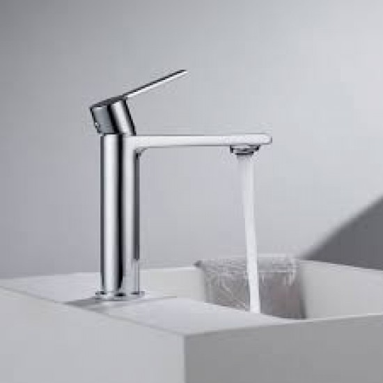Μπαταρία νιπτήρα Orabella Elegance 10242 Chrome (Χρωμέ) Τετραγωνισμένη Ύψους 18,8 εκ.